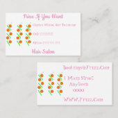 抽象芸術オレンジ 名刺 (正面/裏面)