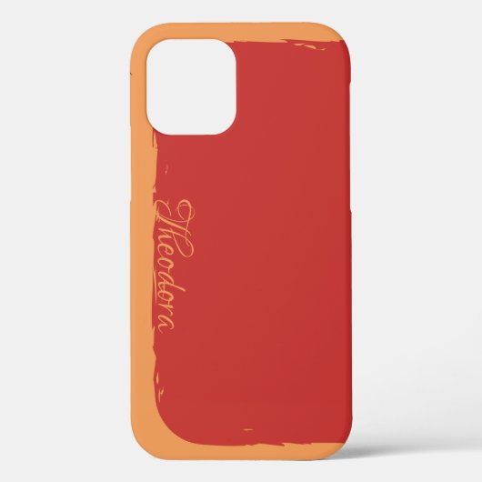 抽象芸術オレン赤と白ジ文字 Case-Mate iPhoneケース (裏面)