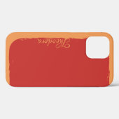 抽象芸術オレン赤と白ジ文字 Case-Mate iPhoneケース (裏面 (横))