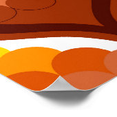 抽象芸術オーガニックは装飾的な勝利模様 ポスター (角)