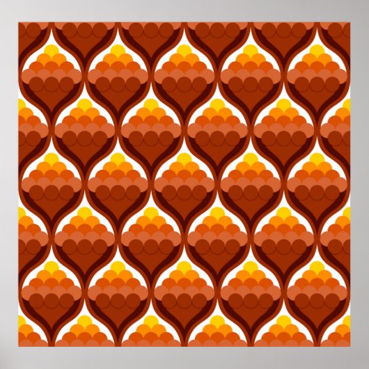 抽象芸術オーガニックは装飾的な勝利模様 ポスター (正面)