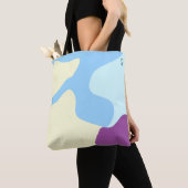 抽象芸術オーガニックシェイプパーソナライズされた トートバッグ (クローズアップ)