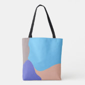 抽象芸術オーガニックシェイプパーソナライズされた トートバッグ (裏面)