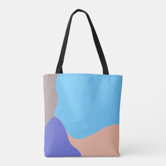 抽象芸術オーガニックシェイプパーソナライズされた トートバッグ (裏面)