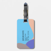 抽象芸術オーガニックシェイプパーソナライズされた ラゲッジタグ (裏面縦)