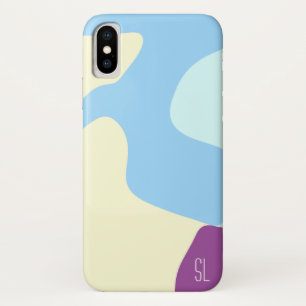 抽象芸術オーガニックシェイプパーソナライズされた iPhone X ケース