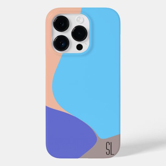 抽象芸術オーガニックシェイプパーソナライズされた Case-Mate iPhoneケース (裏面)