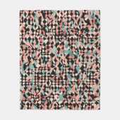 抽象芸術オーガニックパターンのパステル フリースブランケット (正面)