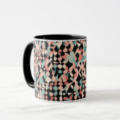 抽象芸術オーガニックパターンのパステル マグカップ (正面左)