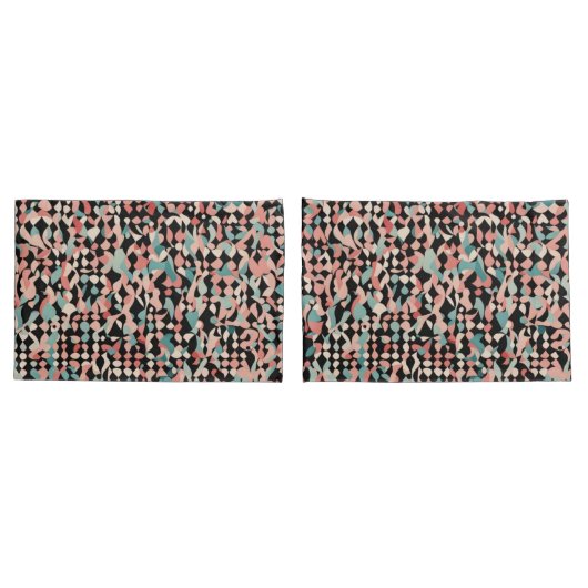 抽象芸術オーガニックパターンのパステル 枕カバー (バックセット)