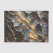 抽象芸術オーガニックブルゴーニュブルー金ゴールド 薄葉紙 (正面)