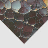 抽象芸術オーガニックブルゴーニュブルー金ゴールド 薄葉紙 (詳細)