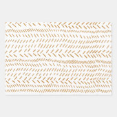 抽象芸術オーガニックラインアートインボホ金ゴールド  ラッピングペーパーシート (正面3)