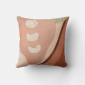 抽象芸術オーガニックレトロ丸いシェイプモダンアート クッション (裏面)