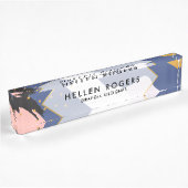 抽象芸術オーガニック形状パターン デスクネームプレート
