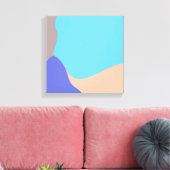 抽象芸術オーガニック形状 キャンバスプリント (インサイチュ (リビング))