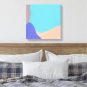 抽象芸術オーガニック形状 キャンバスプリント (インサイチュ (寝室))