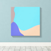 抽象芸術オーガニック形状 キャンバスプリント (インサイチュ (ウッドフロア))