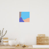 抽象芸術オーガニック形状 ポスター (キッチン)