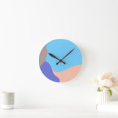 抽象芸術オーガニック形状 ラウンド壁時計 (ホーム)