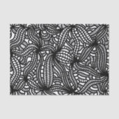 抽象芸術オーガニック手描きドードルブラック&ホワイト 薄葉紙 (正面)