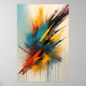 抽象芸術オーガニック絵画の2:3 ポスター (正面)