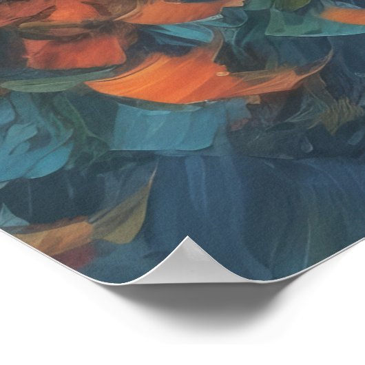 抽象芸術オータムブリーズファインアート ポスター (角)