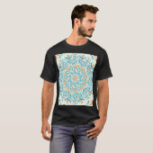 抽象芸術オーナメントセラミックタイルパターン Tシャツ (正面フル)