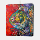 抽象芸術オーナメント セラミックオーナメント (左)