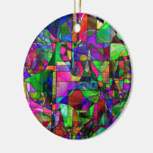 抽象芸術オーナメント セラミックオーナメント (左)