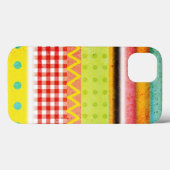 抽象芸術オールドスタイルジンガムジグザグポストライプのルカ Case-Mate iPhoneケース (裏面 (横))