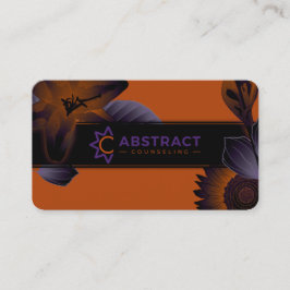 抽象芸術カウンセリングが暗い1枚目のカード 名刺