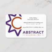 抽象芸術カウンセリングが暗い1枚目のカード 名刺 (裏面)