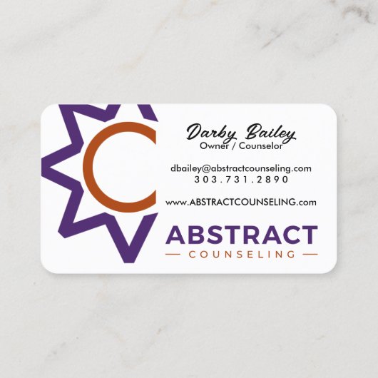 抽象芸術カウンセリングで名刺を軽くする 名刺 (裏面)