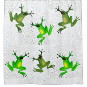 抽象芸術カエル シャワーカーテン (正面)