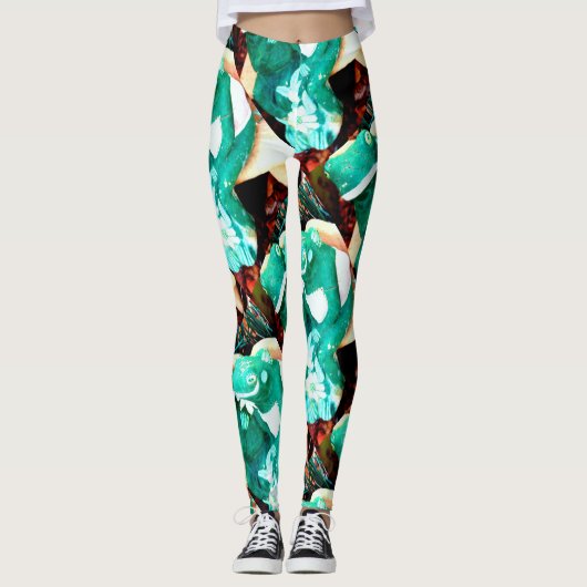 抽象芸術カエル レギンス (正面)