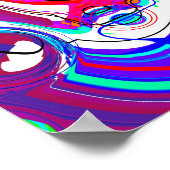 抽象芸術カオスアカラフルート ポスター (角)