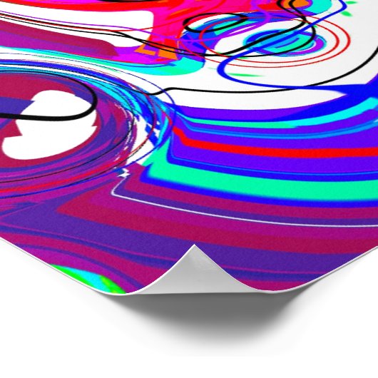 抽象芸術カオスアカラフルート ポスター (角)