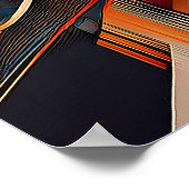 抽象芸術カオス&オーダー – 幾何学模様 ポスター (角)