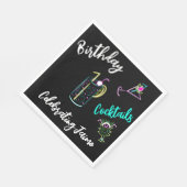 抽象芸術カクテルネオンドリンクバークラブ スタンダードランチョンナプキン (角)