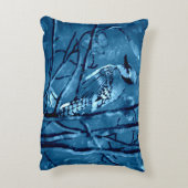 抽象芸術カケスの鳥の木の枝 アクセントクッション (裏面(縦))