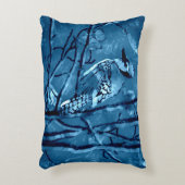 抽象芸術カケスの鳥の木の枝 アクセントクッション (正面(垂直))