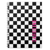 抽象芸術カスタムお尻幾何検査モザイクアート ノートブック (正面)