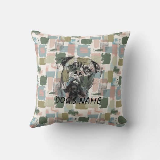 抽象芸術カスタムの杖のコルソ枕パターン クッション (裏面)