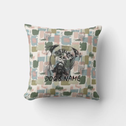 抽象芸術カスタムの杖のコルソ枕パターン クッション (正面)