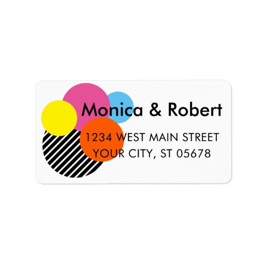 抽象芸術カスタムアイススコップサークルストライプアート ラベル (正面)