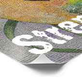 抽象芸術カスタムアートの女性ギタリスト感動的 ポスター (コーナー)