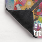 抽象芸術カスタムアートの女性ギタリスト感動的 マウスパッド (コーナー)