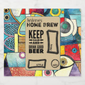 抽象芸術カスタムアートホームブリュービールボトルラベル ビールラベル (シングルラベル)