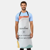 抽象芸術カスタムエプロン エプロン (着用した状態)